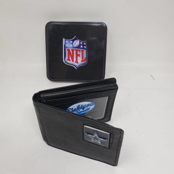 NFL Pewter Logo Leather Bi-fold Wallet - Dallas Cowboys - Picture 3 of 3